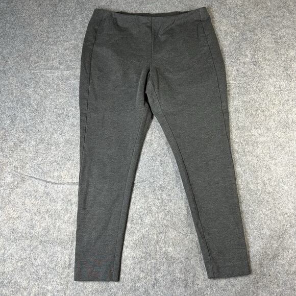 J Jill Ponte Leggings Womens XL Heather Gray Stretch Career Pull On Pant - Picture 1 of 9
